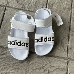 Adidas Adilette White Strap Sandals - Womens Size 6 new